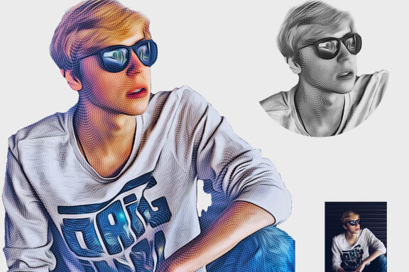 Engrave Photoshop Action