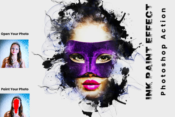 Ink Paint Effect Photoshop Action