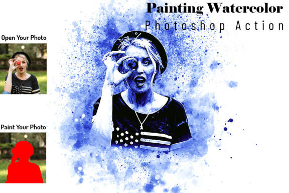 Painting Watercolor Photoshop Action