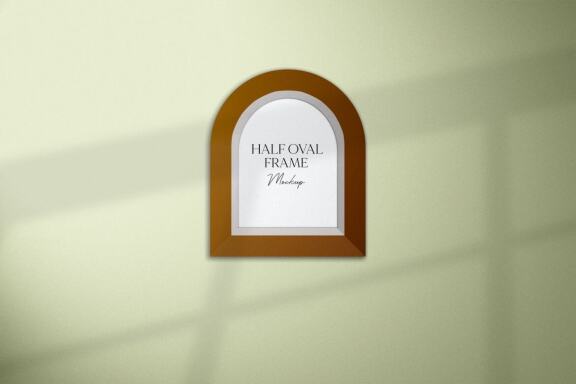 Half Oval Frame Mockup