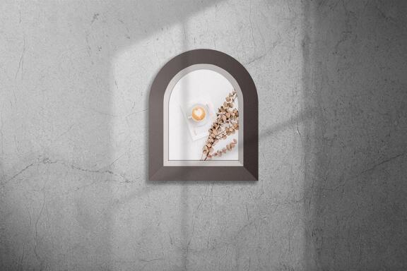 Half Oval Frame Mockup