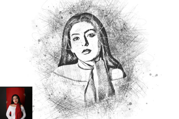 Sketch Portrait Photoshop Action V-2