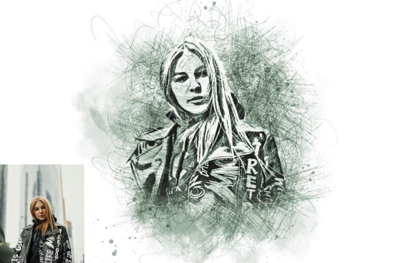 Sketch Portrait Photoshop Action V-2