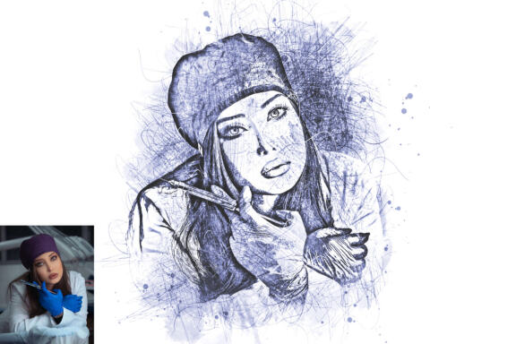 Sketch Portrait Photoshop Action V-2