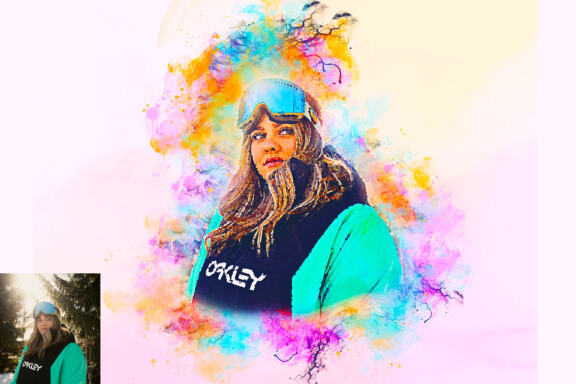 Watercolor Hand Paint Photoshop Action
