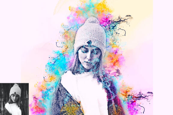 Watercolor Hand Paint Photoshop Action