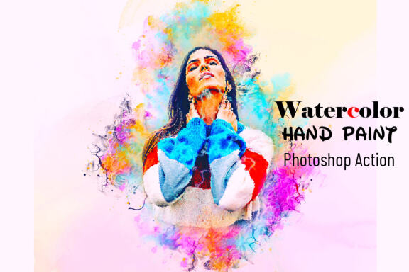Watercolor Hand Paint Photoshop Action