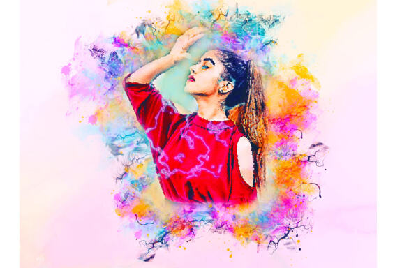 Watercolor Hand Paint Photoshop Action