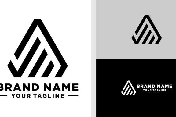 TRIANGLE LOGO GRAPHIC CHART UNUSUAL EDITABLE