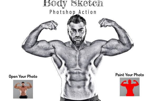 Body Sketch Photoshop Action