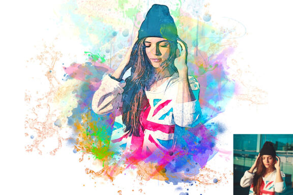Comic Watercolor Effect Photoshop Action