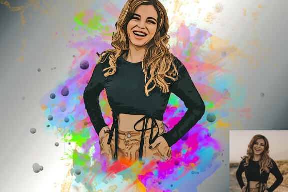 Comic Watercolor Effect Photoshop Action