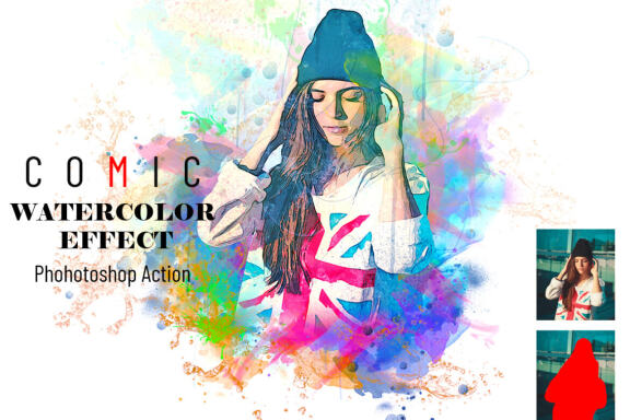 Comic Watercolor Effect Photoshop Action