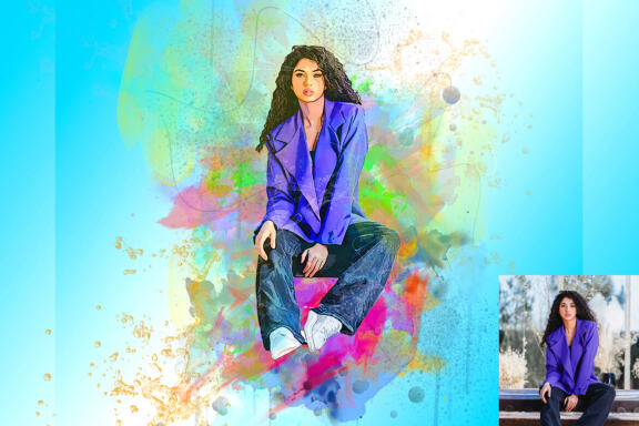 Comic Watercolor Effect Photoshop Action