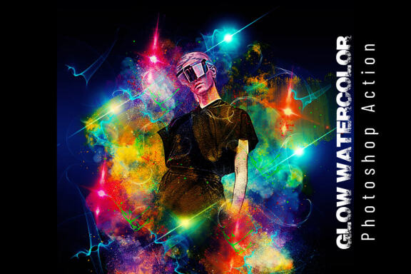 Glow Watercolor Photoshop Action