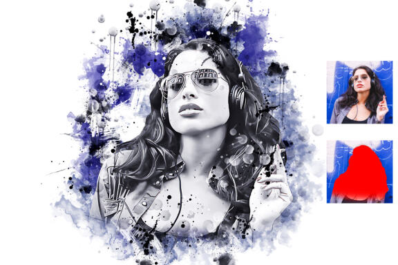 Ink Watercolor Photoshop Action