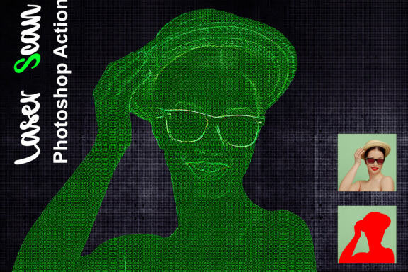 Laser Scan Photoshop Action