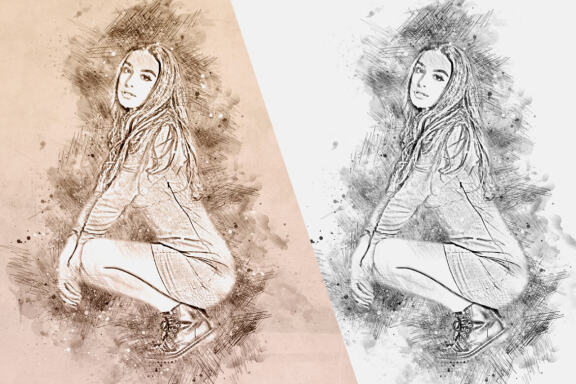 Portrait Sketch Photoshop Action