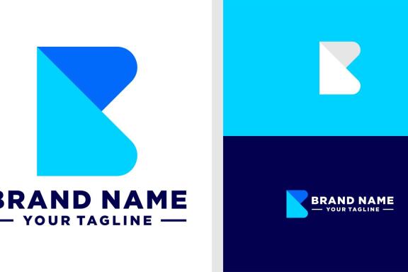LETTER B LOGO MONOGRAM MODERN SIMPLE TECHNOLOGY EDITABLE