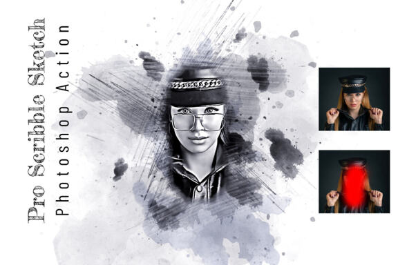 Pro Scribble Sketch PS Action