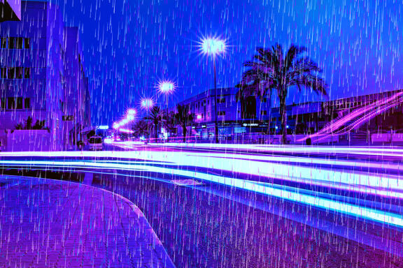 Rain Cyberpunk Photoshop Action