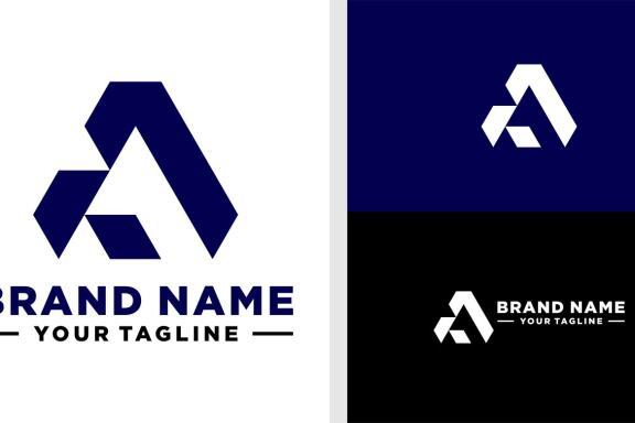 LETTER F LOGO TRIANGLE UNUSUAL EDITABLE