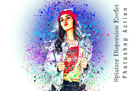 Splatter Dispersion Effect Photoshop Action