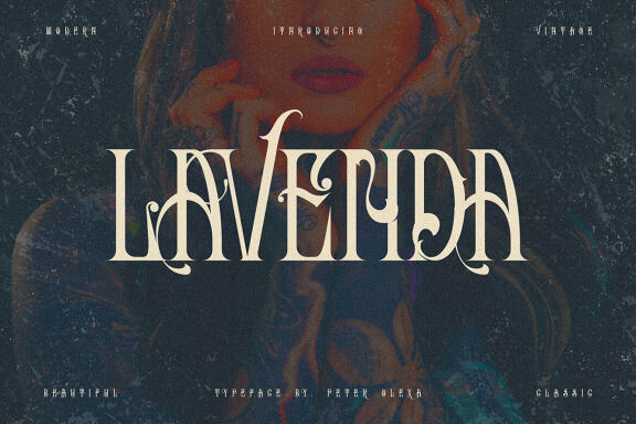 Lavenda - Vintage Ornamental Font