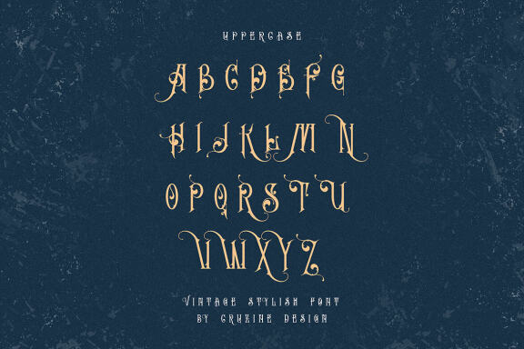 Lavenda - Vintage Ornamental Font