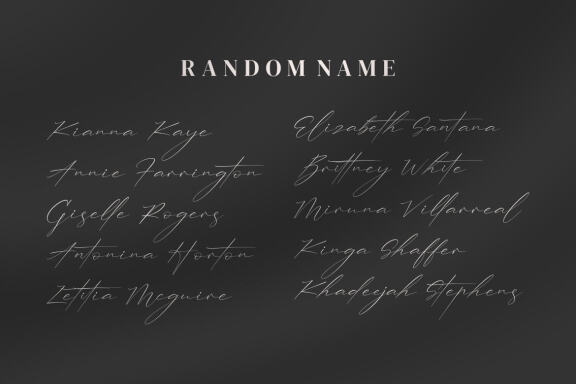 Trescilla Corinne - Handwritten Signature Font