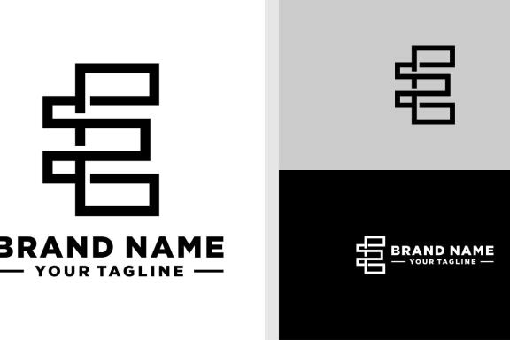 LETTER E LOGO MONOGRAM LINE EDITABLE