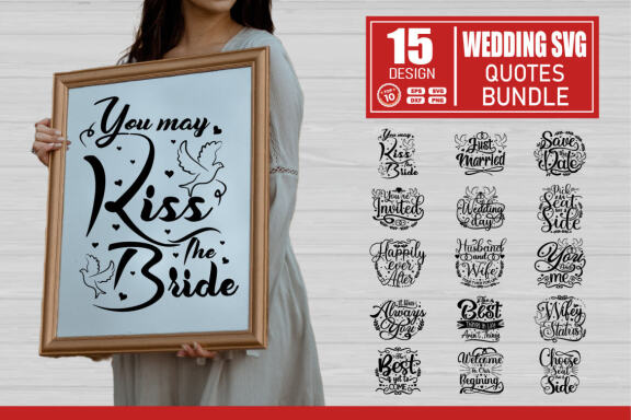 Wedding SVG bundle - wedding quotes bundle