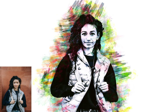 Watercolor Pencil Effect Photoshop Action