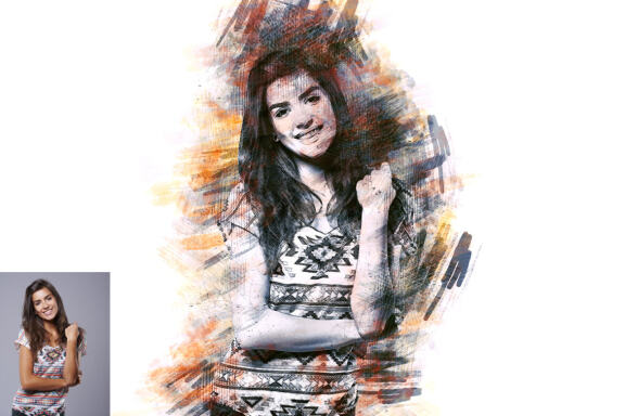 Watercolor Pencil Effect Photoshop Action