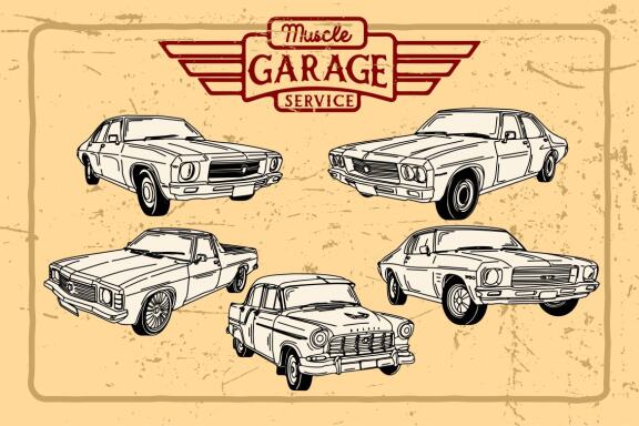 Muscle Car Vectors