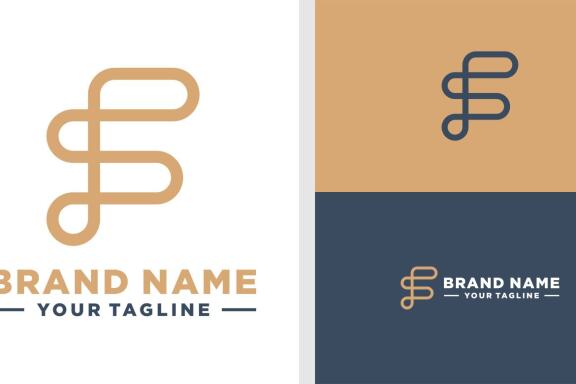 LETTER F LOGO MONOGRAM LINE LUXURY EDITABLE