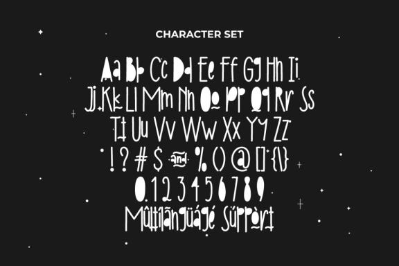 White Black Cartoon Font