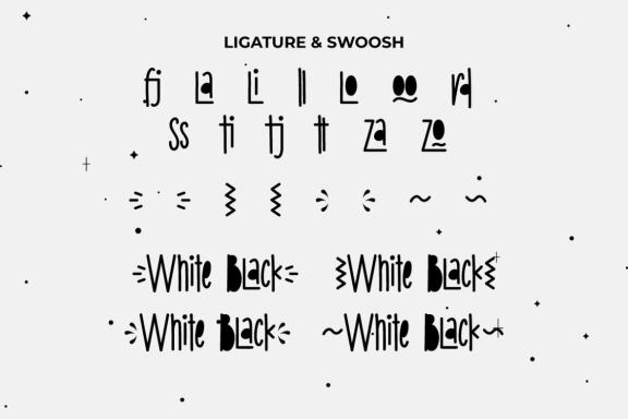 White Black Cartoon Font