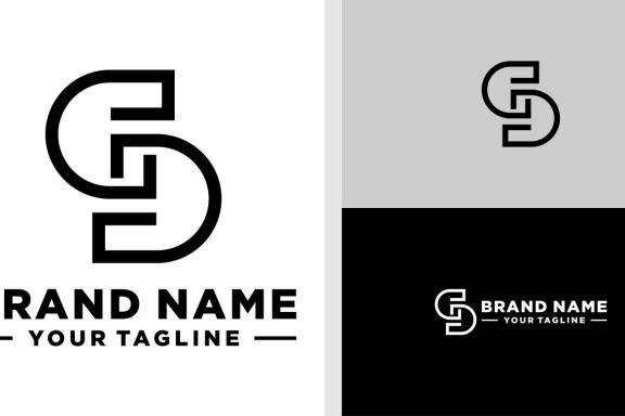 GS LOGO MONOGRAM LINE LUXURY EDITABLE