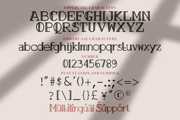 Romans Line - Modern sans serif font