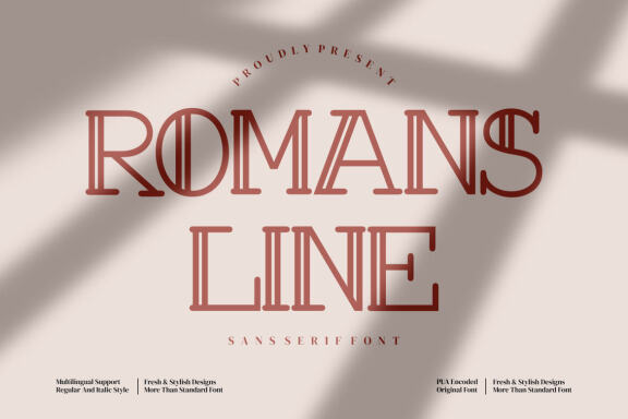 Romans Line - Modern sans serif font