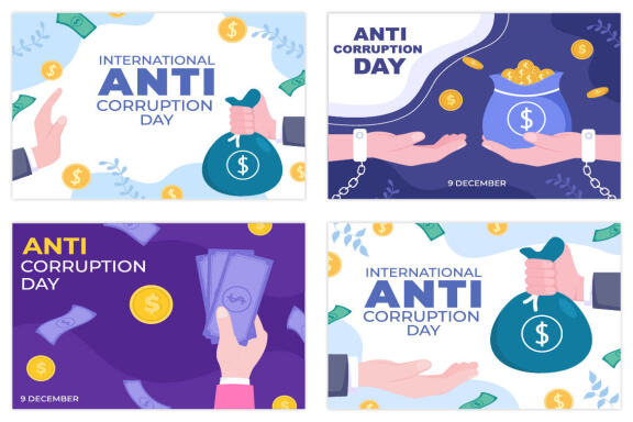20 Anti Corruption Day Flat Design Illustration