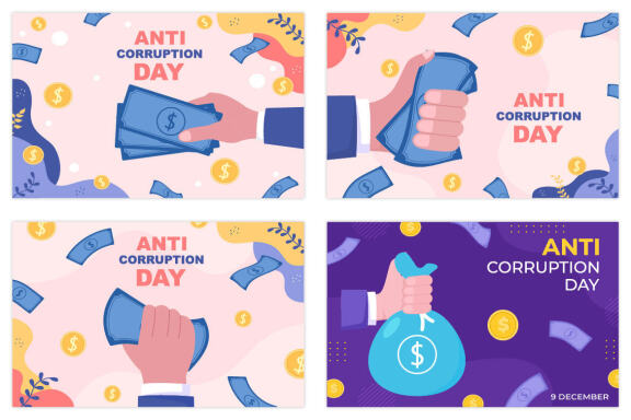 20 Anti Corruption Day Flat Design Illustration