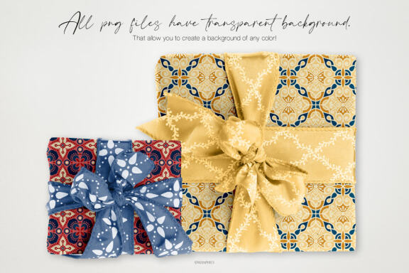 Colorful Deco Ornaments Vector Seamless Patterns