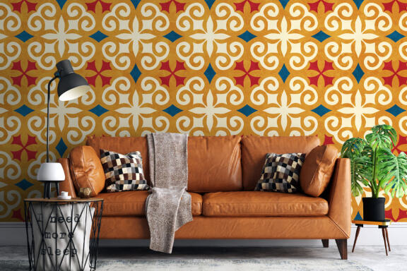 Colorful Deco Ornaments Vector Seamless Patterns