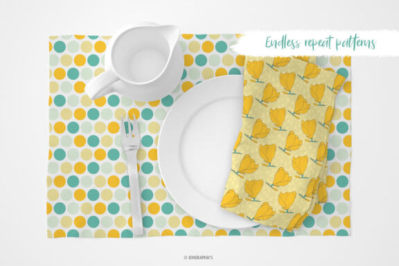 FREE Vector Spring Flowers Patterns & Digital Papers