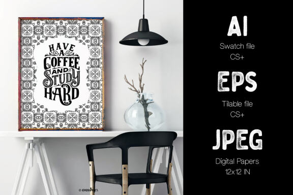 FREE Black and White Vector Patterns and Digital Papers Set 1