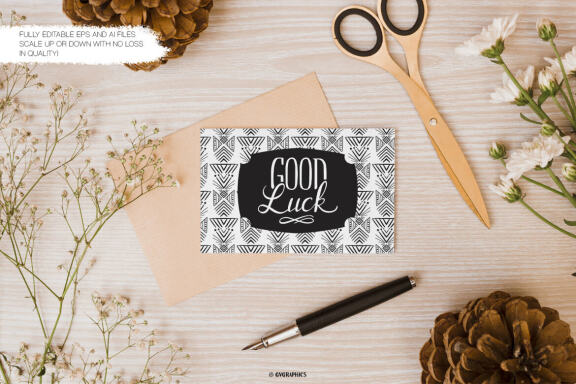 Hand Drawn Black and White Vector Patterns and Digital Papers Set 2