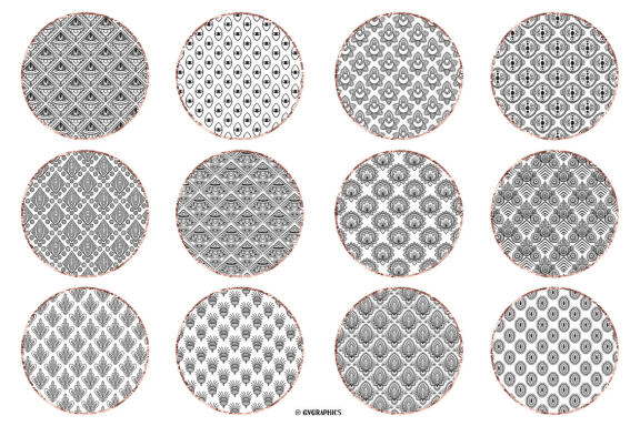 Hand Drawn Black and White Vector Patterns and Digital Papers Set 3