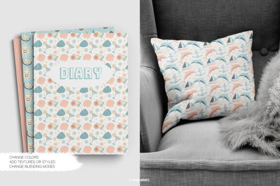 Vector Summer Patterns and Digital Papers